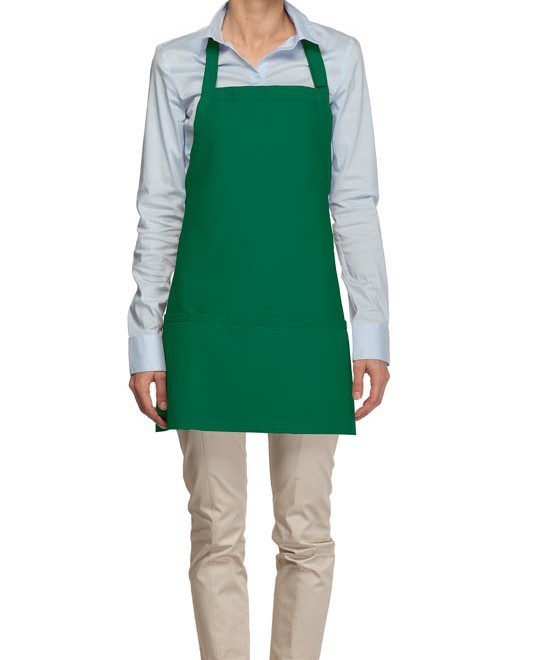 Adult Kelly Green Short Bib Aprons